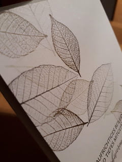 Trauerkarte mit zarten Blättern